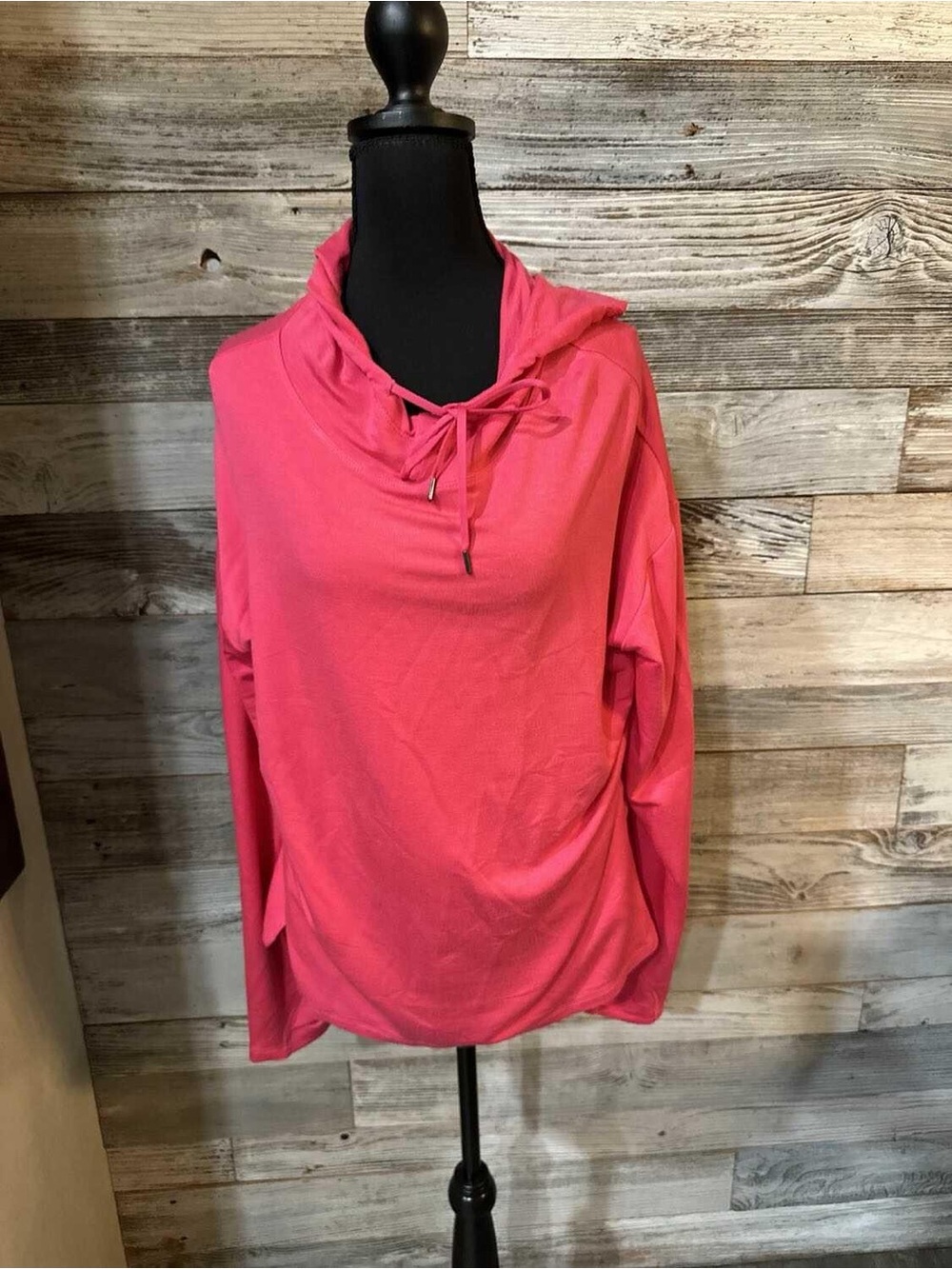 NWT Athletic Works Hot Pink Hooded Drawstring Pullover